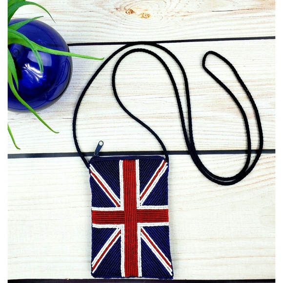 Boutique Handbags - British Flag mini bag beaded crossbody bag